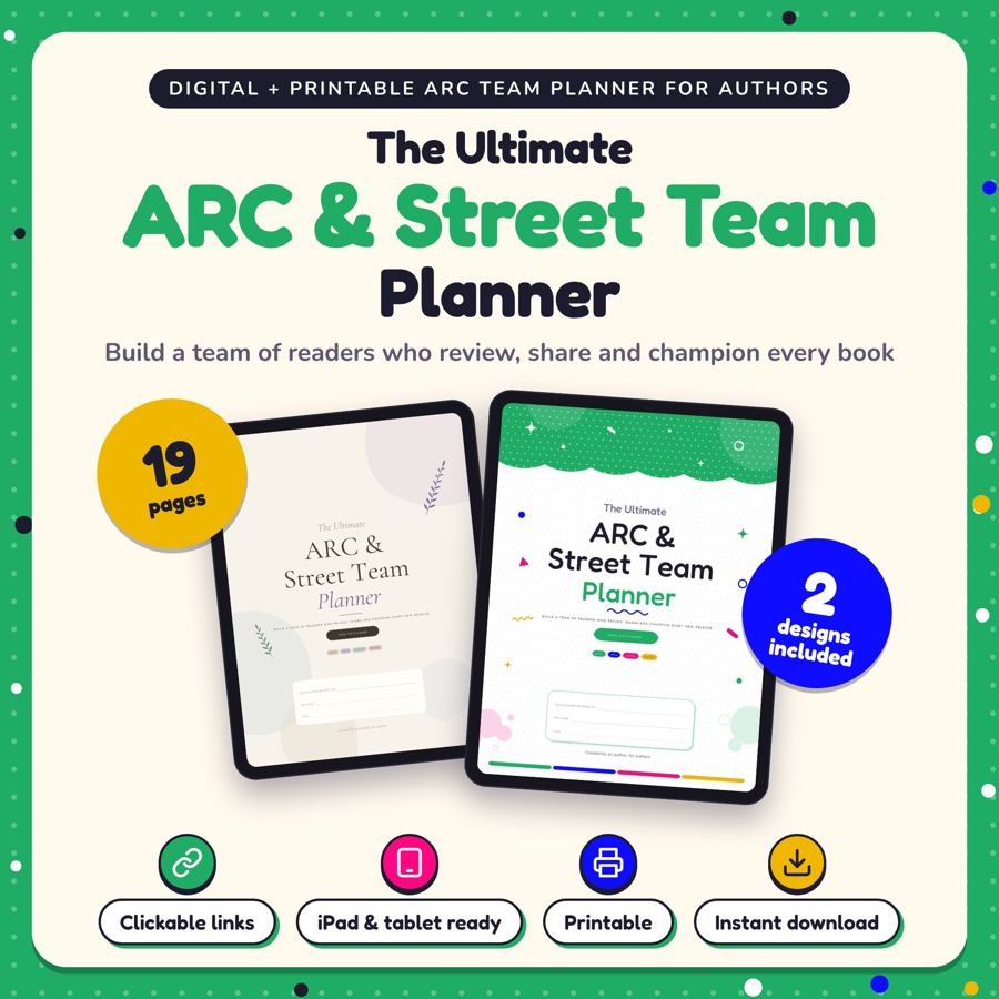 The Ultimate ARC & Street Team Planner: listing cover