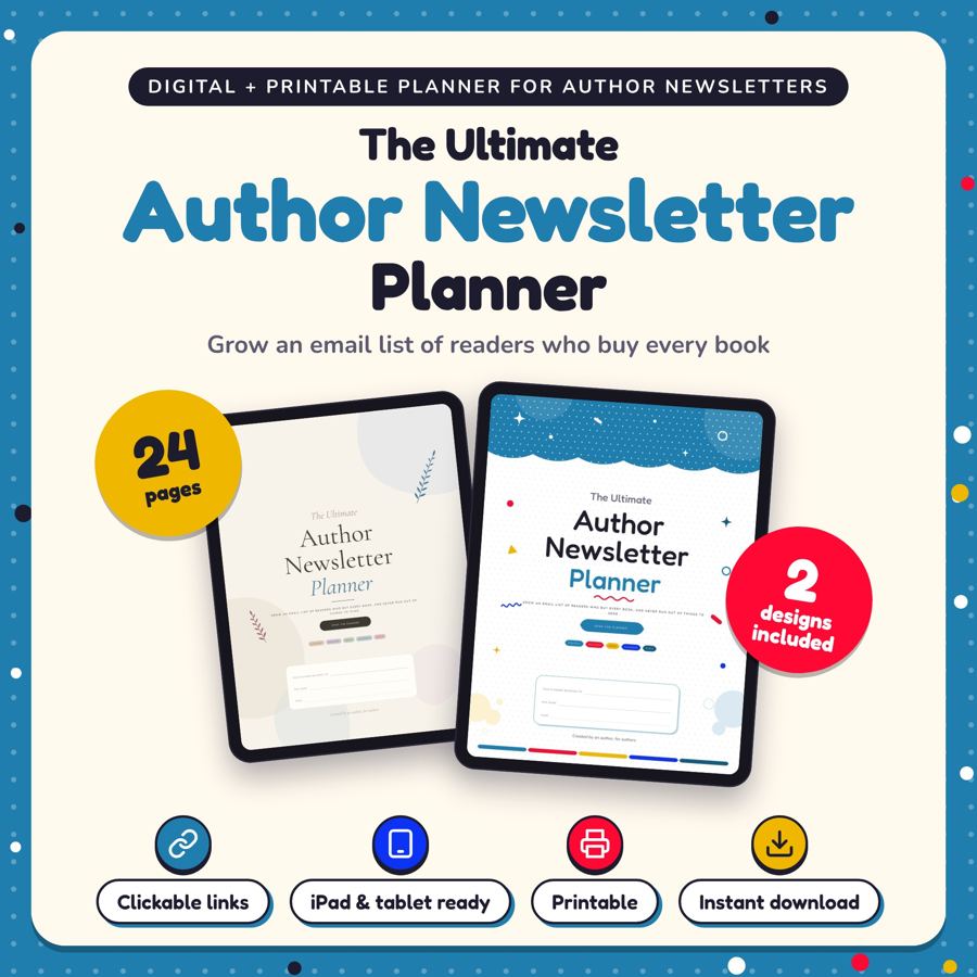 The Ultimate Author Newsletter Planner: listing cover