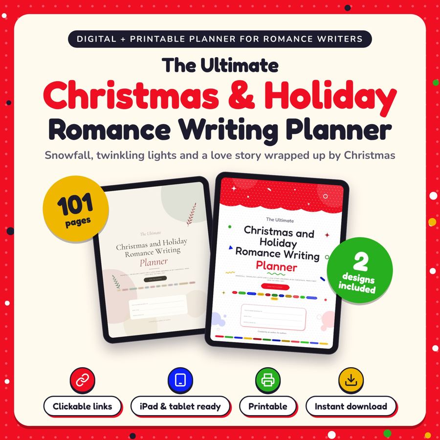 The Ultimate Christmas & Holiday Romance Writing Planner: listing cover