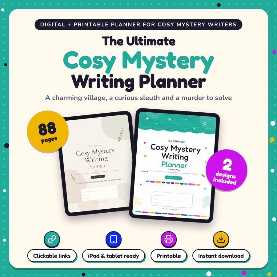 The Ultimate Cosy Mystery Writing Planner: listing cover