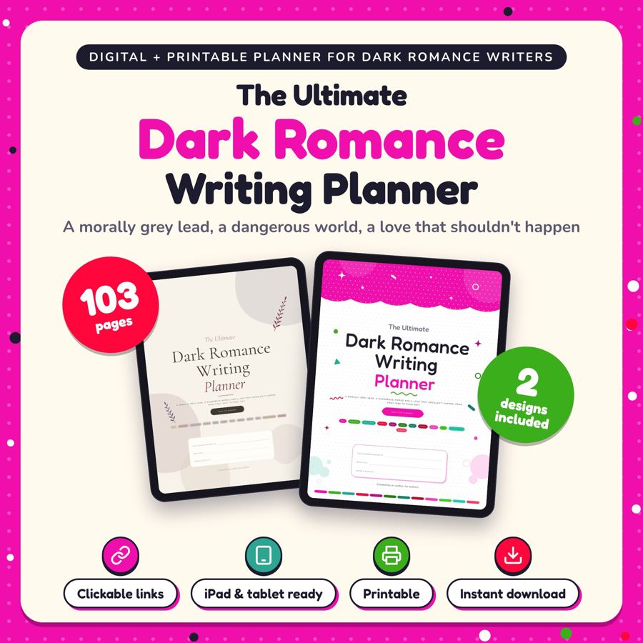The Ultimate Dark Romance Writing Planner: listing cover
