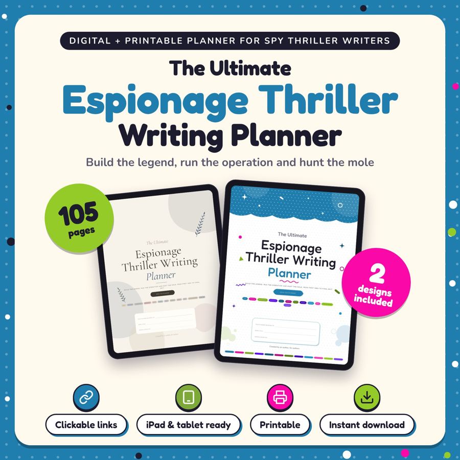 The Ultimate Espionage Thriller Writing Planner: listing cover