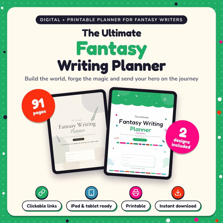 The Ultimate Fantasy Writing Planner: listing cover