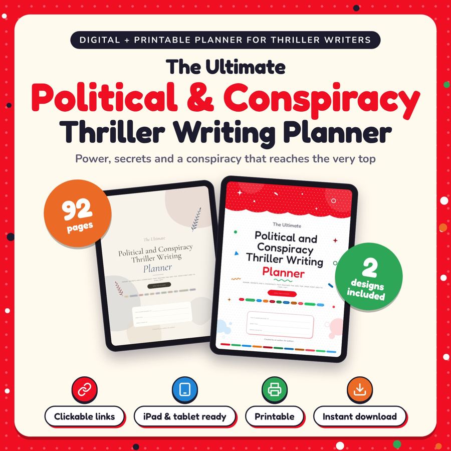 The Ultimate Political & Conspiracy Thriller Writing Planner: listing cover