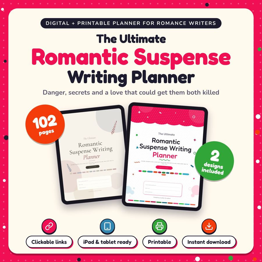The Ultimate Romantic Suspense Writing Planner: listing cover