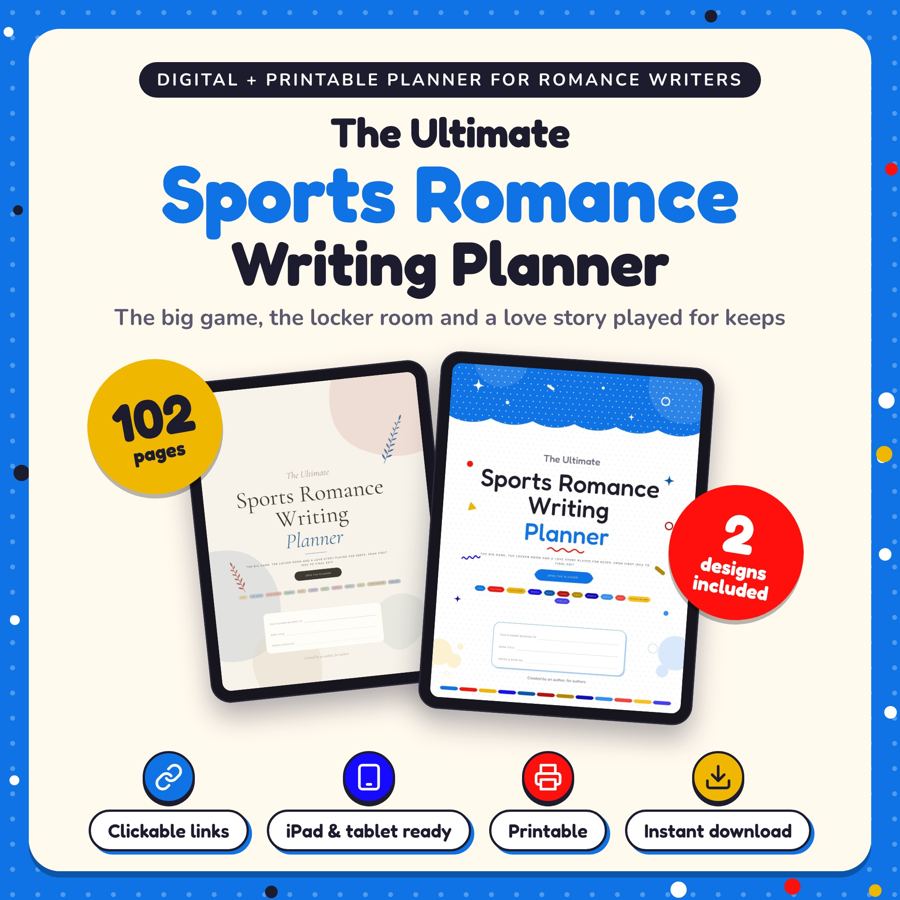 The Ultimate Sports Romance Writing Planner: listing cover