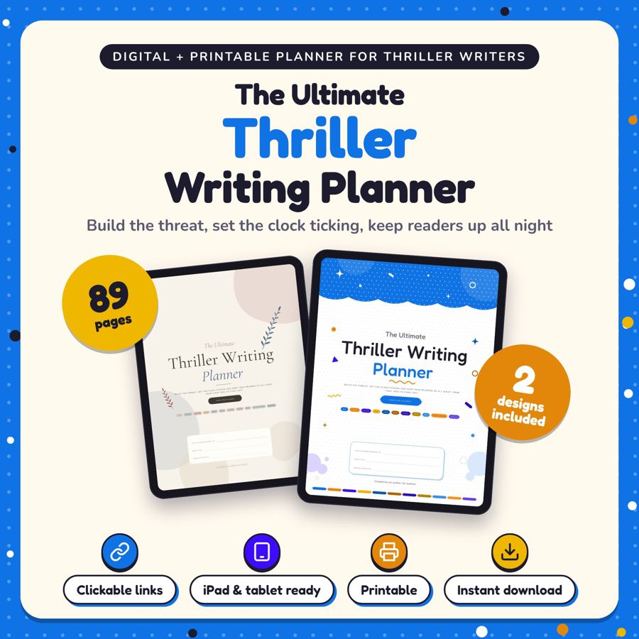 The Ultimate Thriller Writing Planner: listing cover